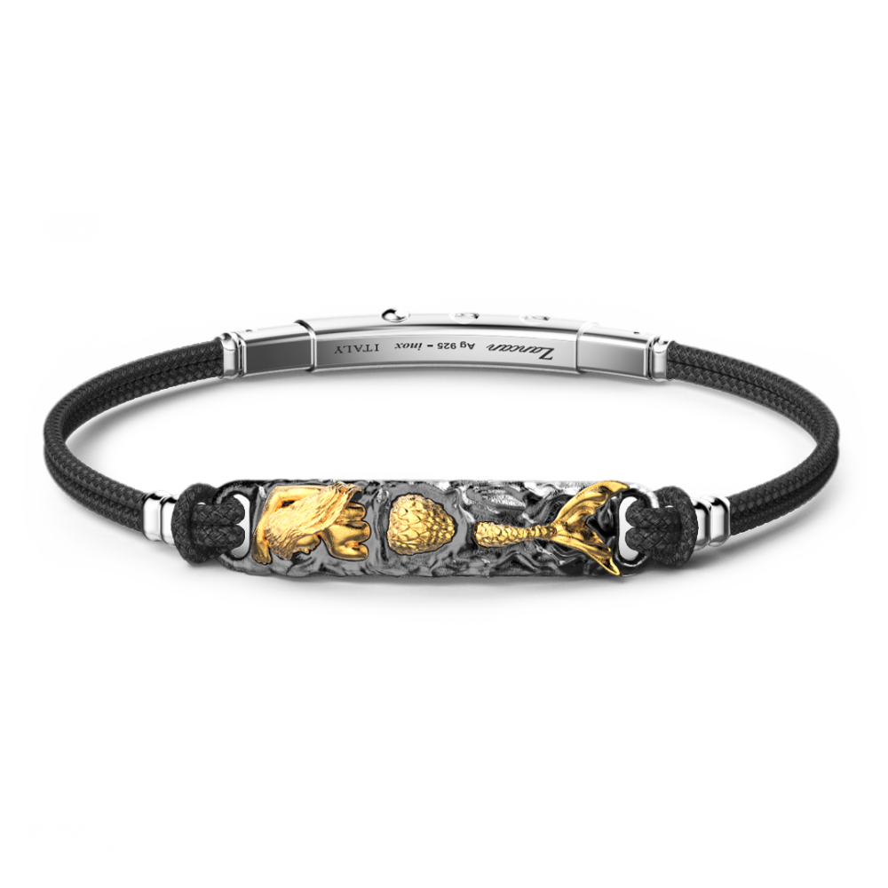 Zancan Bracciale Zancan in argento brunito con Sirena
