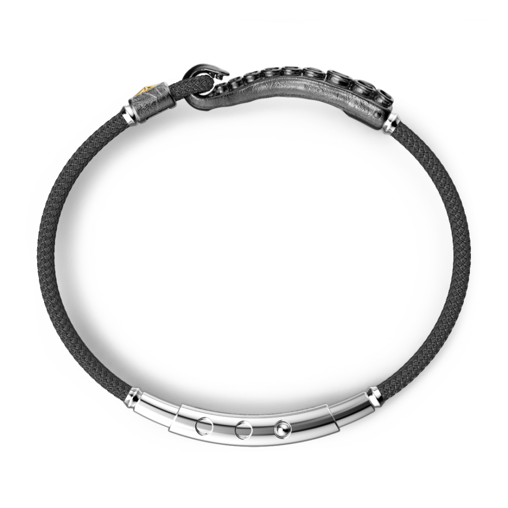 Zancan Bracciale Zancan In Argento Brunito Con Tentacoli Di Piovra