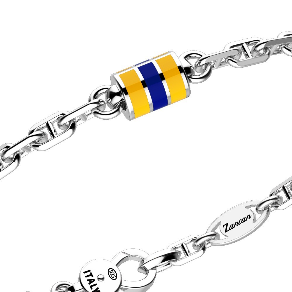 Zancan Bracciale Zancan In Argento Con Bandiere Nautiche
