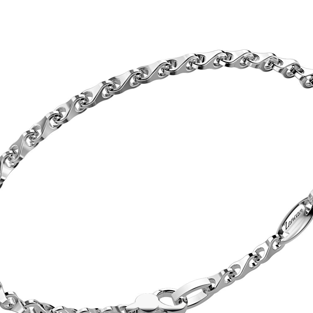 Zancan Bracciale Zancan In Argento Con Maglie A Coda Di Volpe