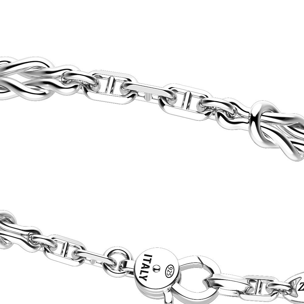 Zancan Bracciale Zancan In Argento Con Nodi Nautici