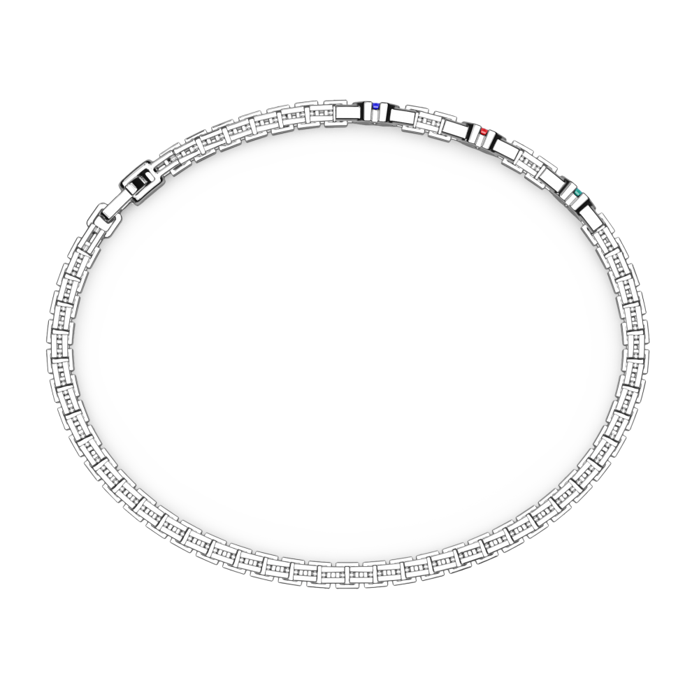 Zancan Bracciale Zancan In Argento Con Pietre Naturali