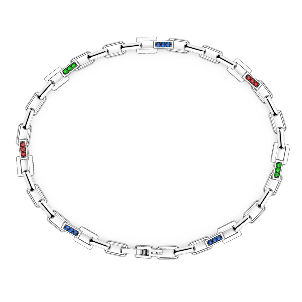 Zancan Bracciale Zancan In Argento Con Pietre Naturali