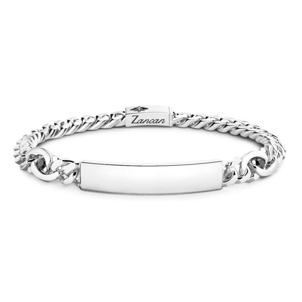 Zancan Bracciale Zancan in argento con targa centrale