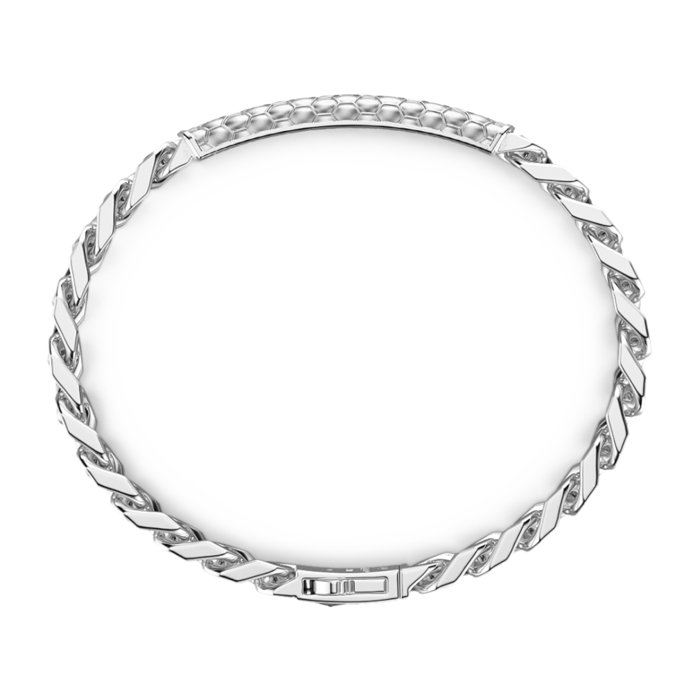 Zancan Bracciale Zancan In Argento Con Targa Centrale