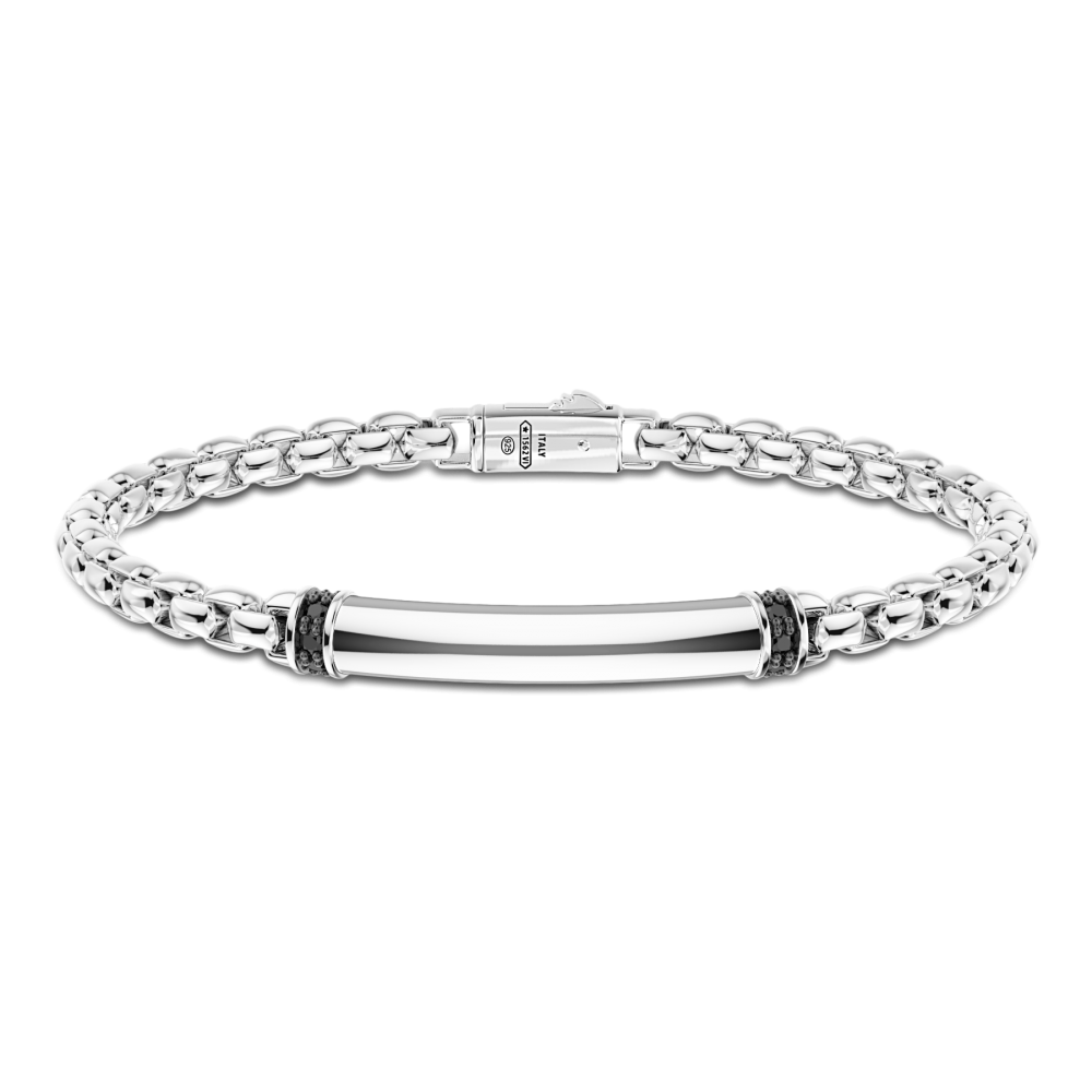Zancan Bracciale Zancan in argento con targa centrale