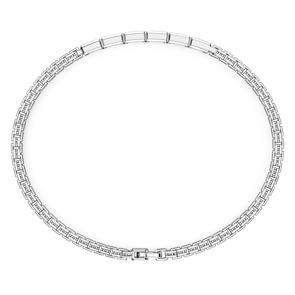 Zancan Bracciale Zancan In Argento Con Targa E Pietre Bianche