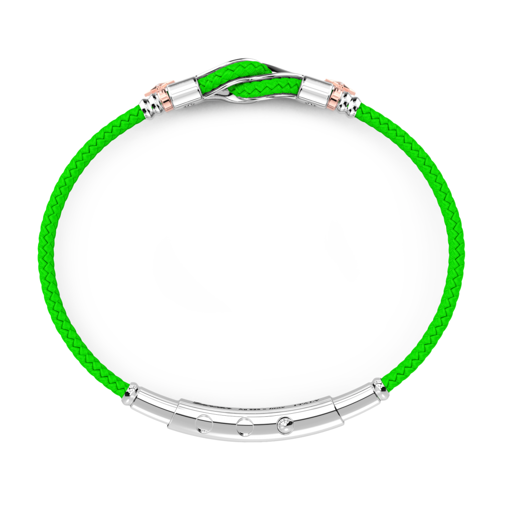 Zancan Bracciale Zancan In Kevlar Con Nodo Nautico In Argento