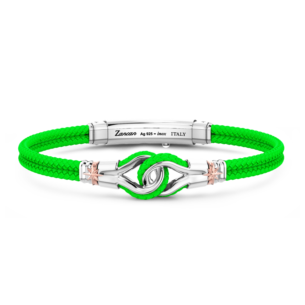 Zancan Bracciale Zancan in kevlar con nodo nautico in argento