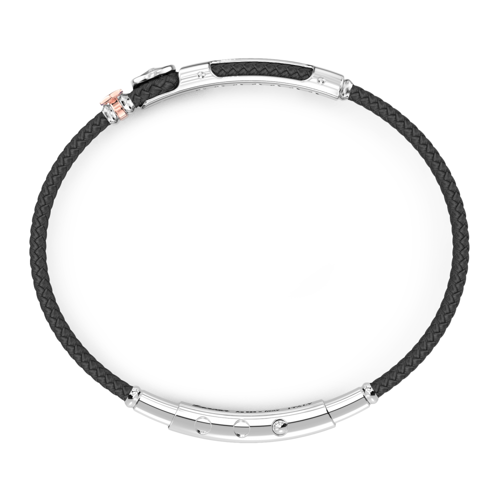 Zancan Bracciale Zancan In Kevlar Con Targa E Rosa Dei Venti