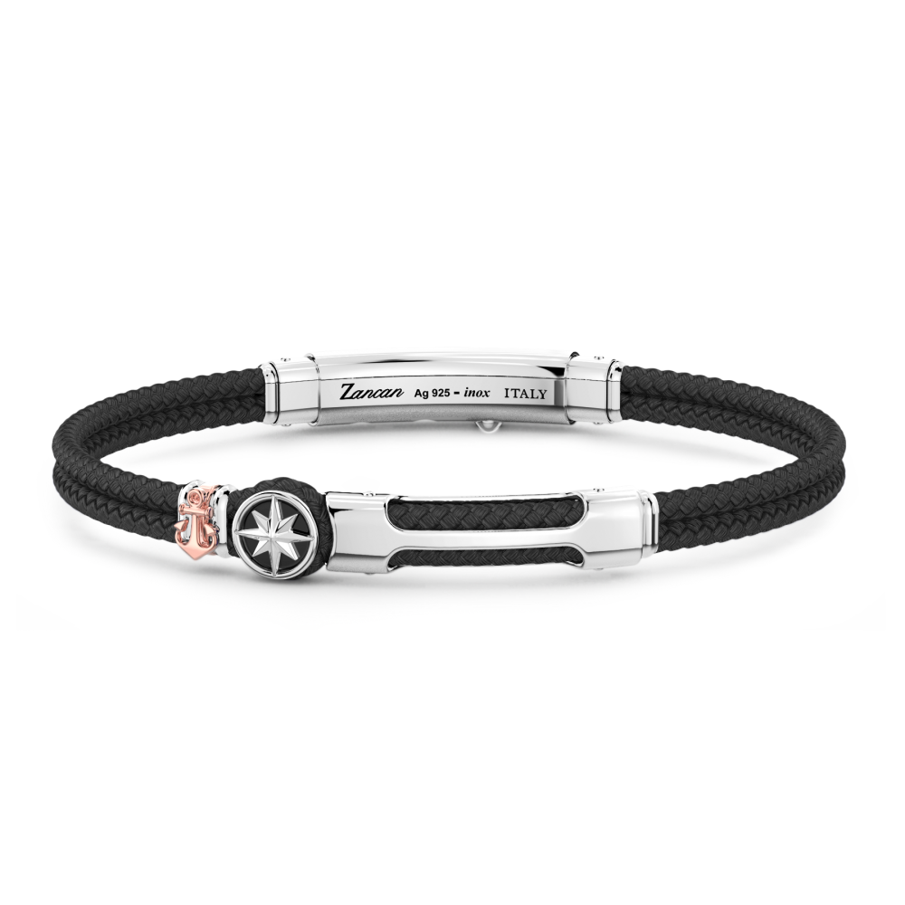 Zancan Bracciale Zancan in kevlar con targa e rosa dei venti