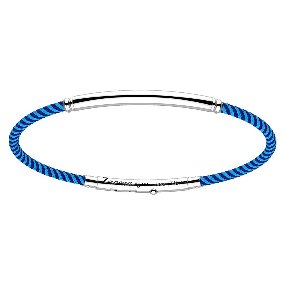Zancan Bracciale Zancan in kevlar con targa in argento