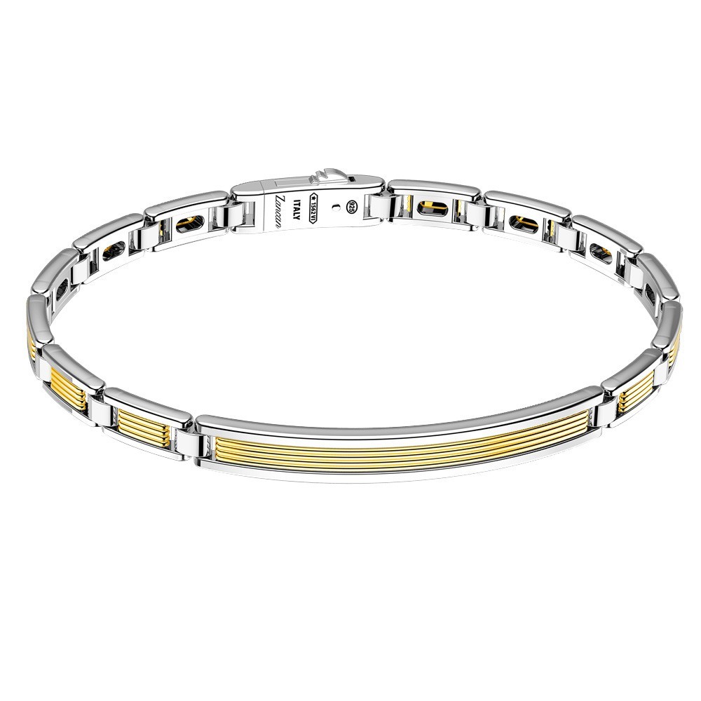 Zancan Bracciale Zancan in oro 18k ed argento con targa