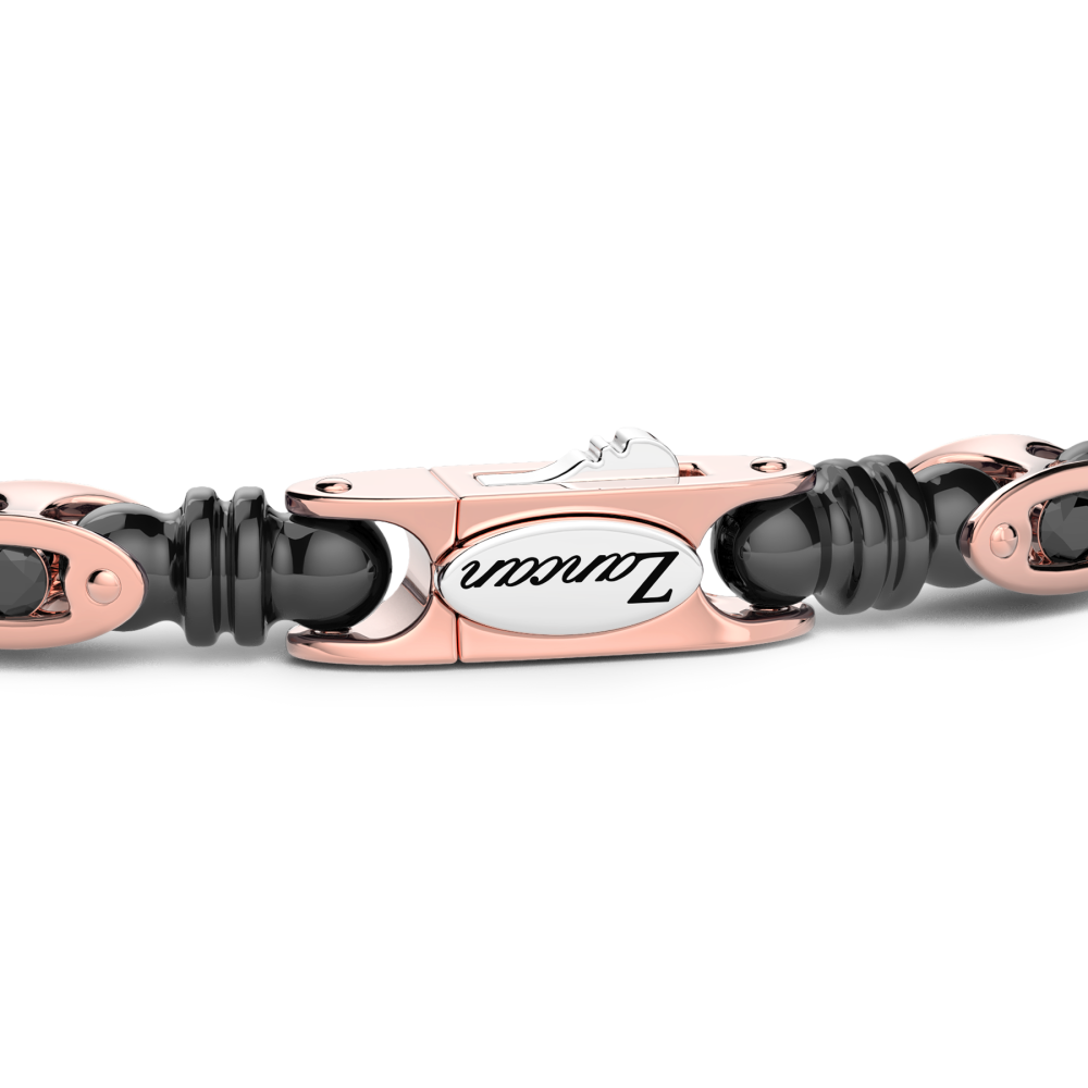 Zancan Bracciale Zancan In Oro 18kt Ceramica E Diamanti