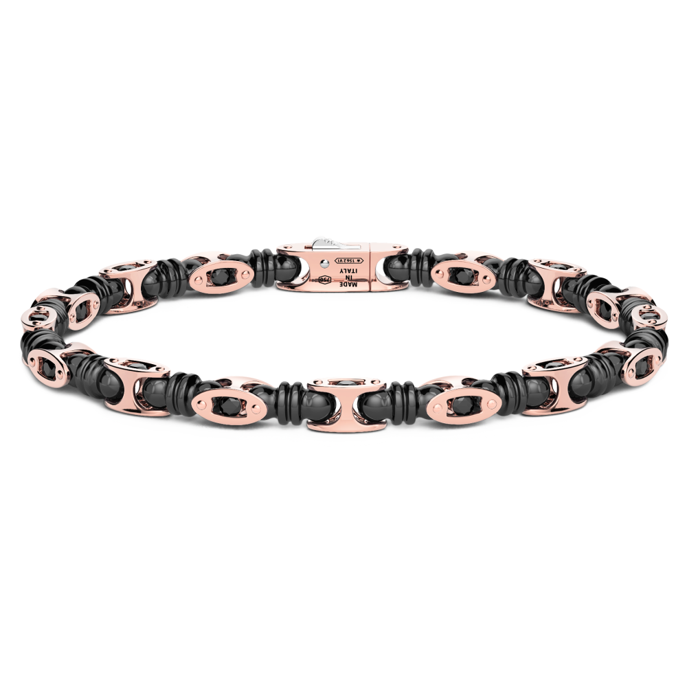 Zancan Bracciale Zancan in oro 18kt ceramica e diamanti