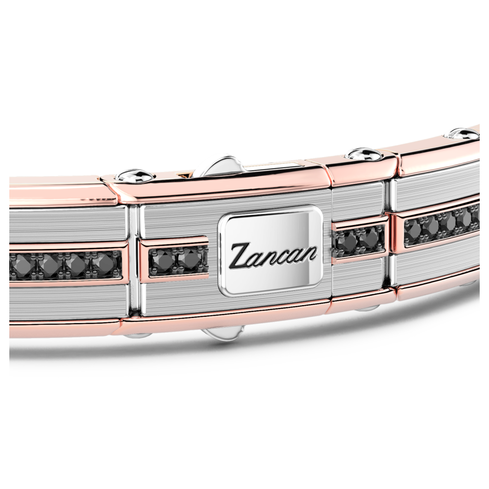 Zancan Bracciale Zancan In Oro 18kt Con Diamanti Neri