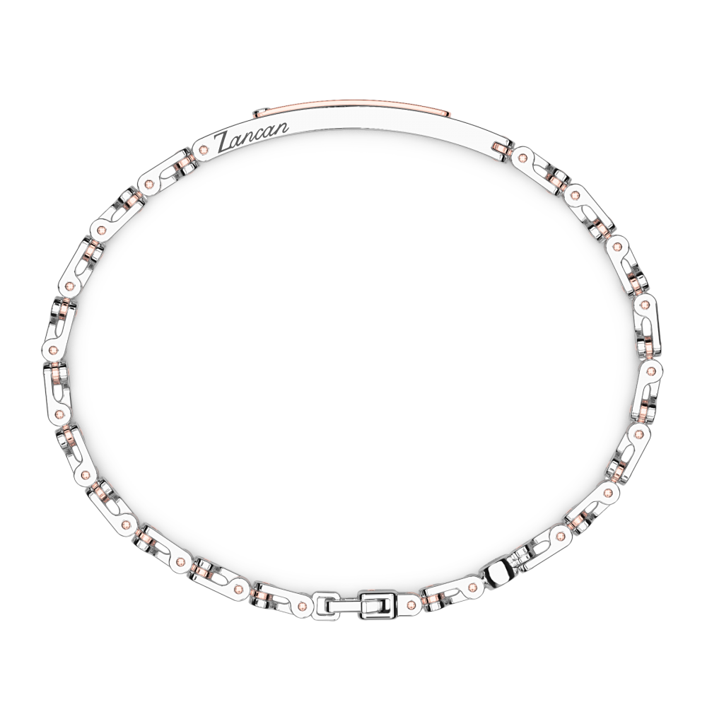 Zancan Bracciale Zancan In Oro 18kt Con Diamanti Neri