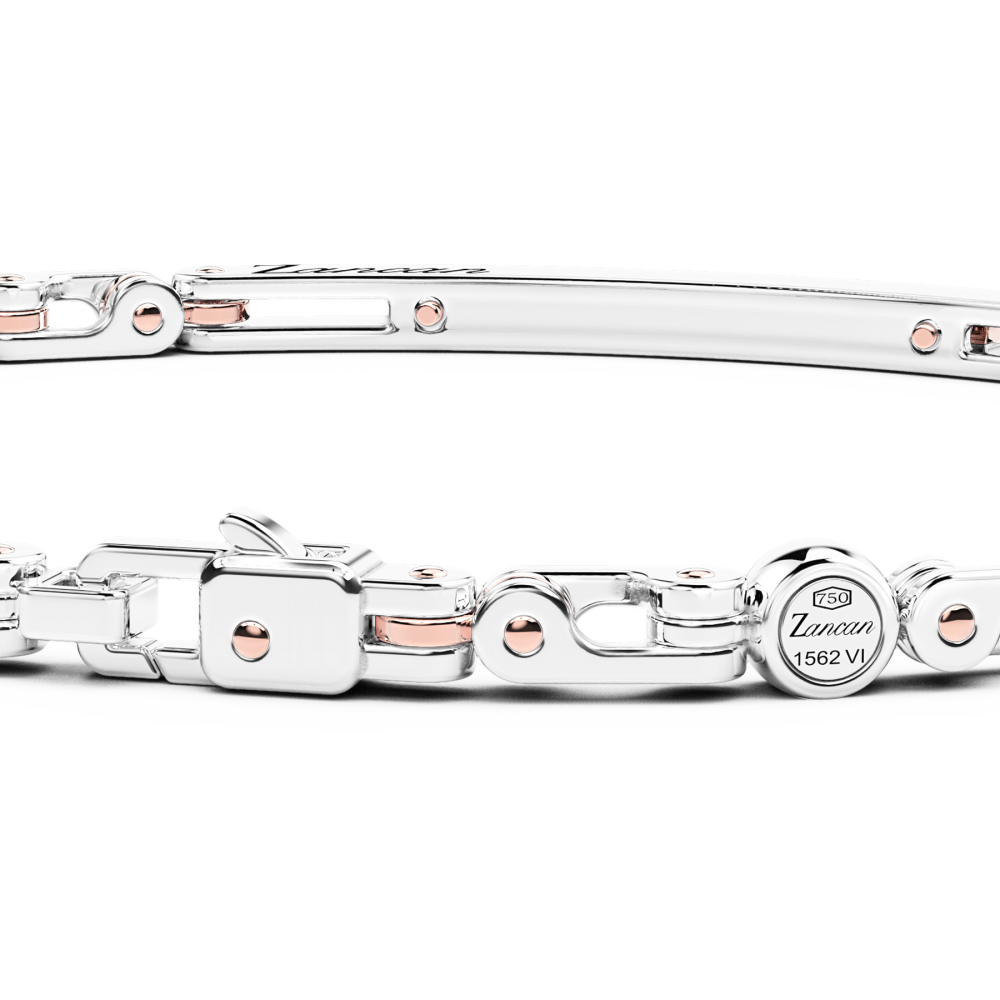 Zancan Bracciale Zancan In Oro 18kt Con Diamanti Neri