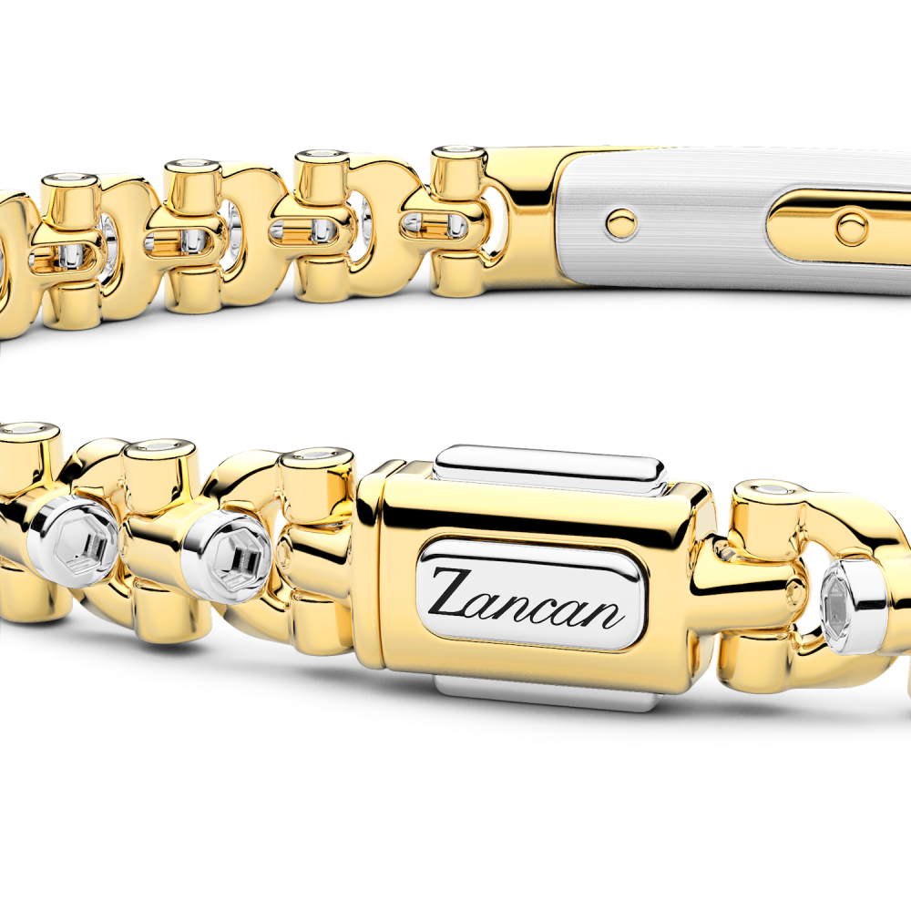 Zancan Bracciale Zancan In Oro 18kt Con Targa Centrale