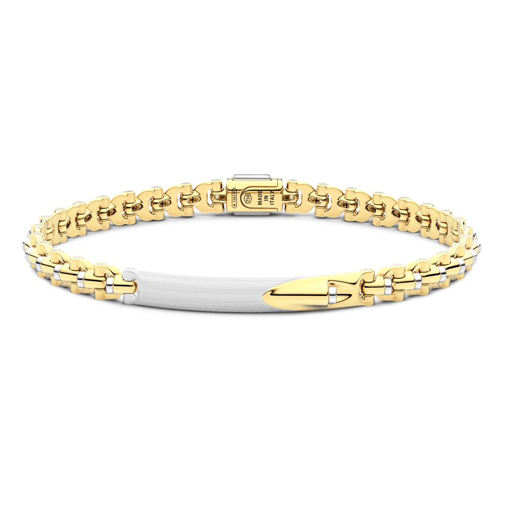 Zancan Bracciale Zancan in oro 18kt con targa centrale