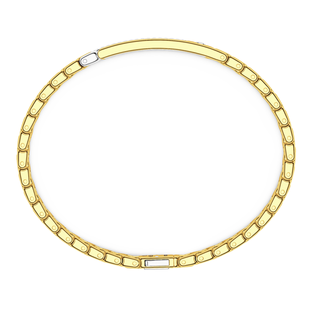 Zancan Bracciale Zancan In Oro 18kt Con Targa E Diamanti