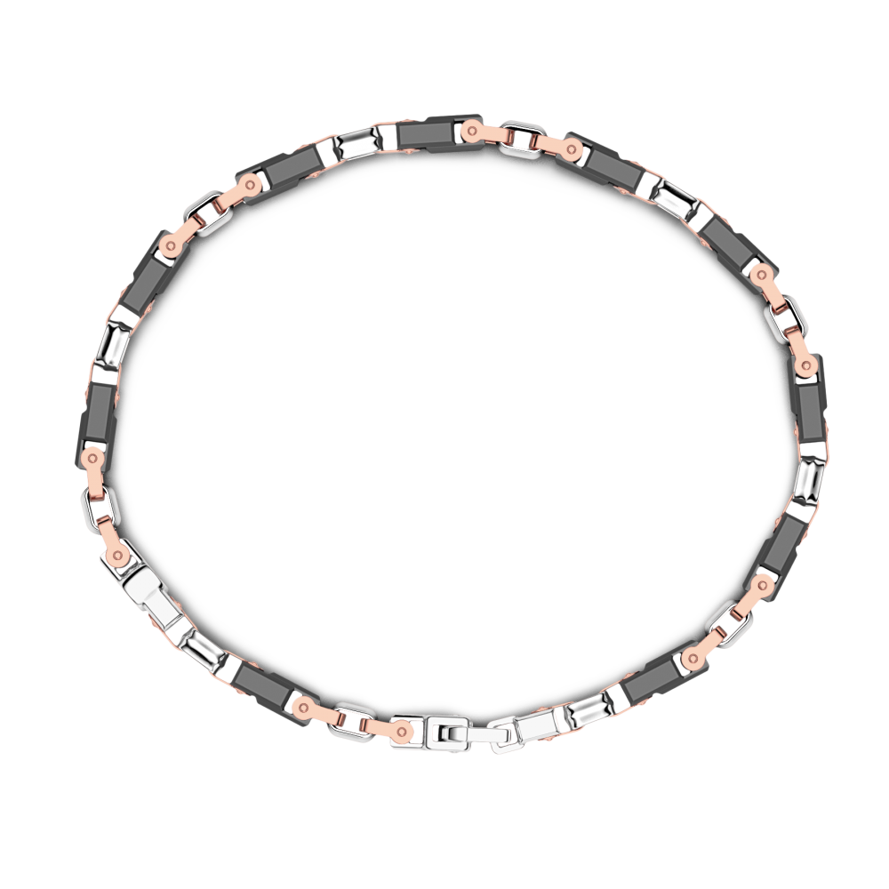 Zancan Bracciale Zancan In Oro 18kt E Ceramica Nera