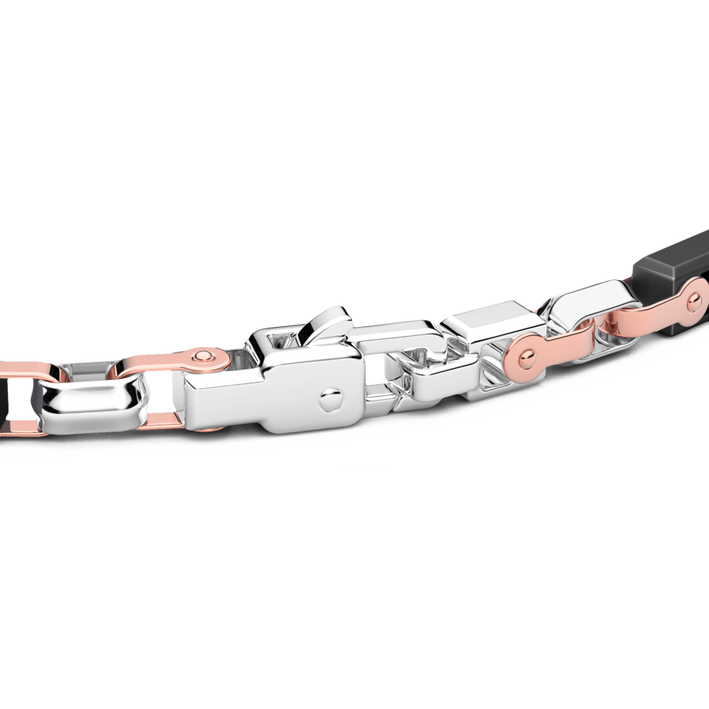 Zancan Bracciale Zancan In Oro 18kt E Ceramica Nera