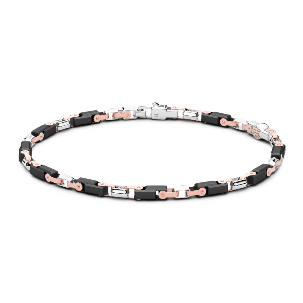 Zancan Bracciale Zancan in oro 18kt e ceramica nera