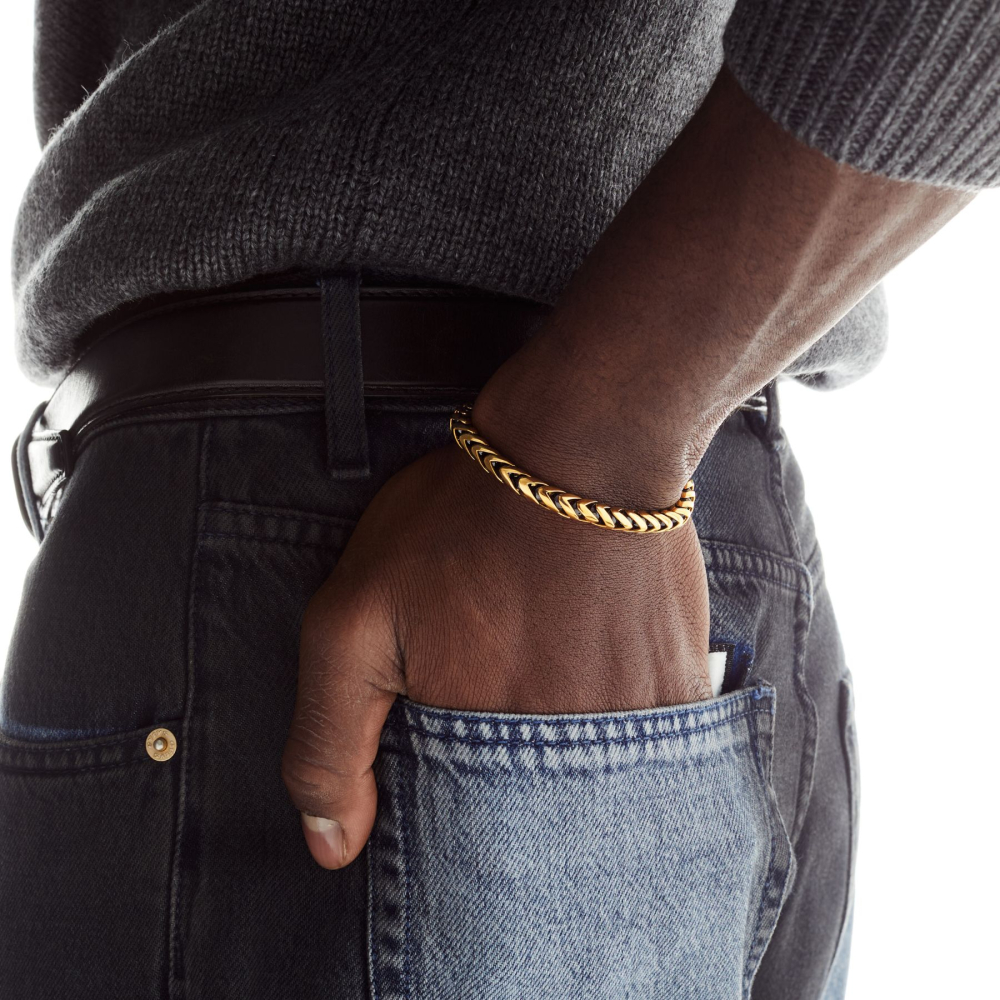 Zancan Bracciale Zancan In Oro 18kt E Ceramica Nera