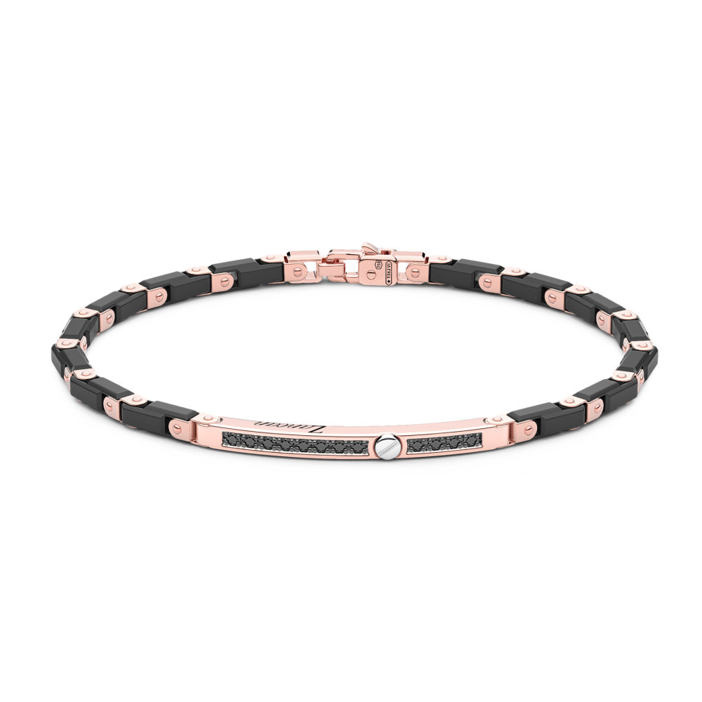 Zancan Bracciale Zancan in oro 18kt e ceramica nera