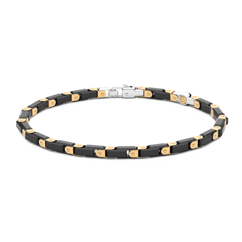 Zancan Bracciale Zancan in oro 18kt e ceramica nera