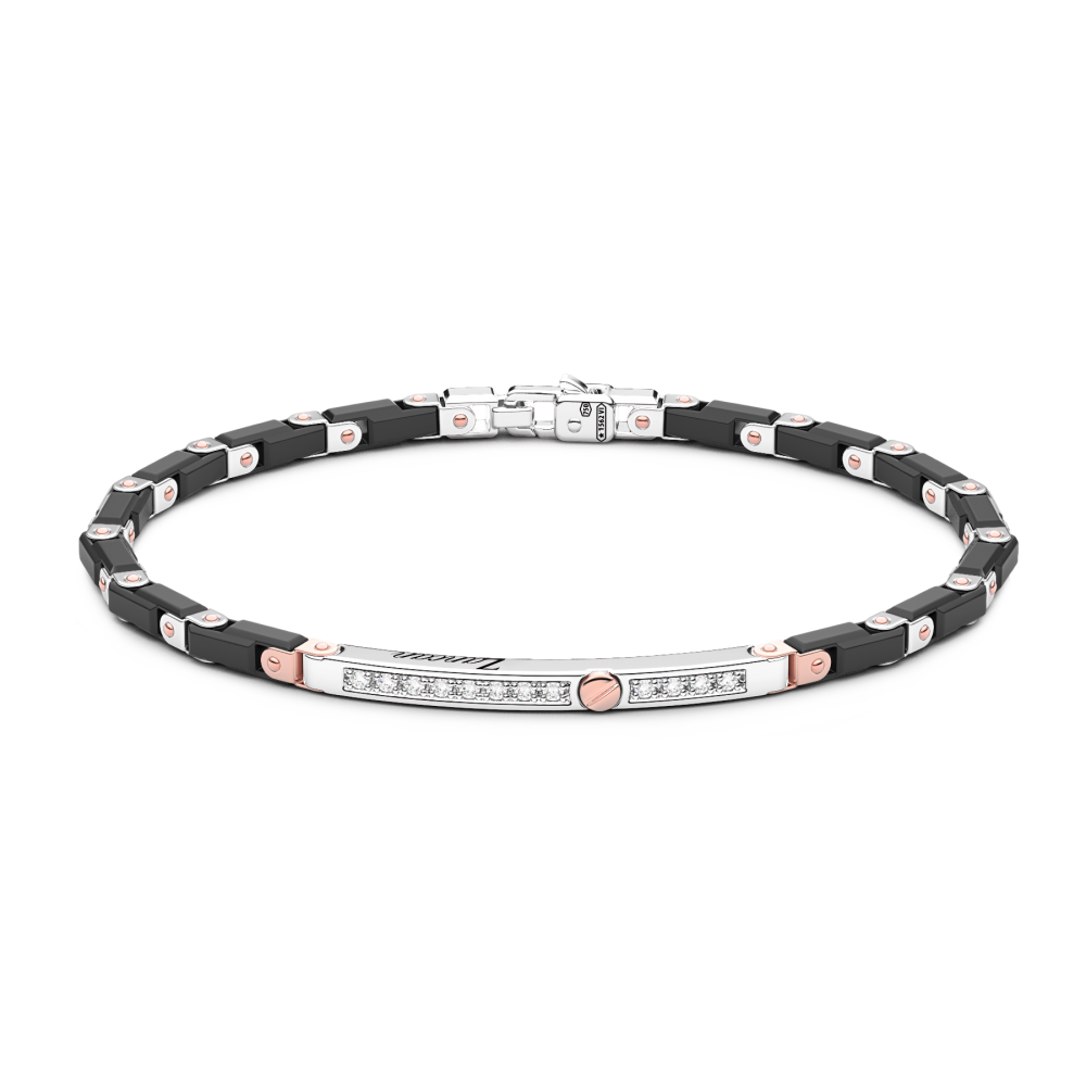 Zancan Bracciale Zancan in oro 18kt e ceramica nera