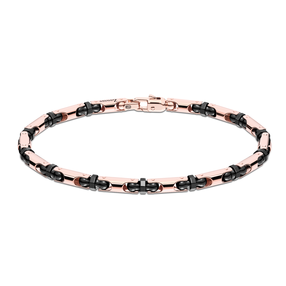Zancan Bracciale Zancan in oro 18kt e ceramica nera