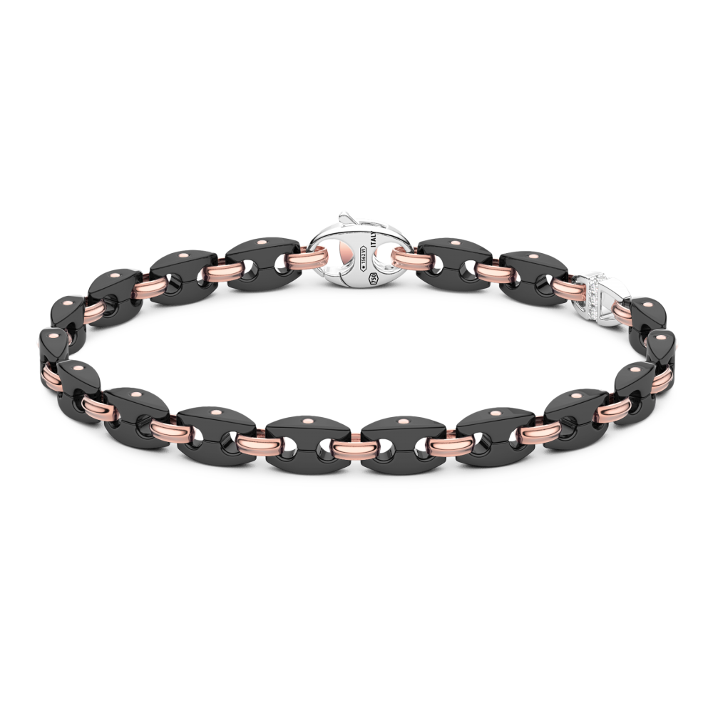 Zancan Bracciale Zancan in oro 18kt e ceramica nera