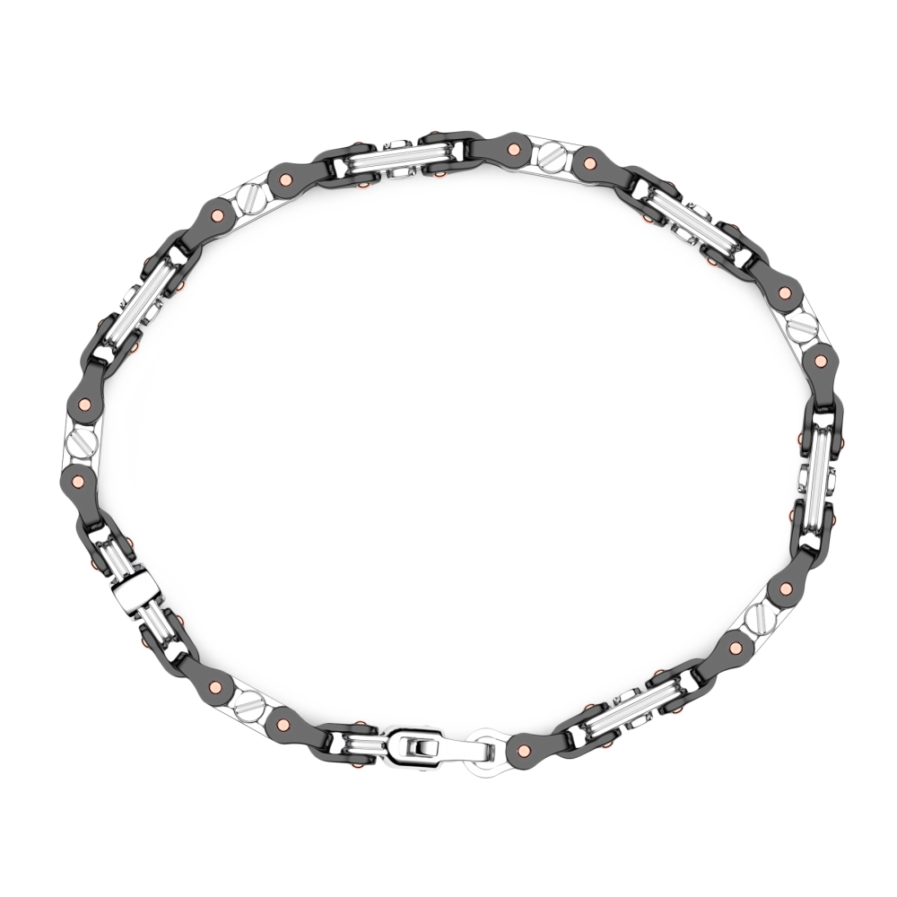 Zancan Bracciale Zancan In Oro 18kt E Ceramica Nera