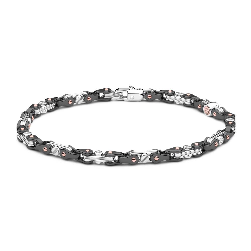 Zancan Bracciale Zancan in oro 18kt e ceramica nera