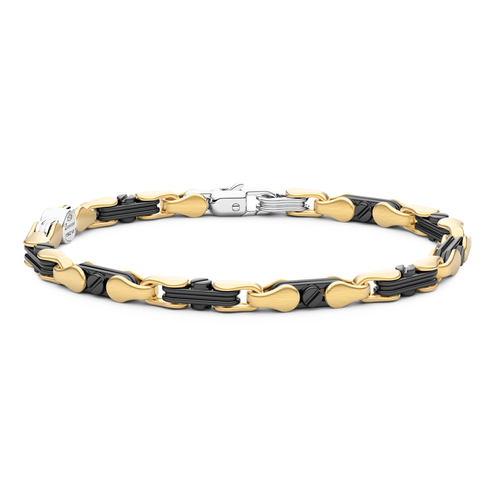 Zancan Bracciale Zancan in oro 18kt e ceramica nera