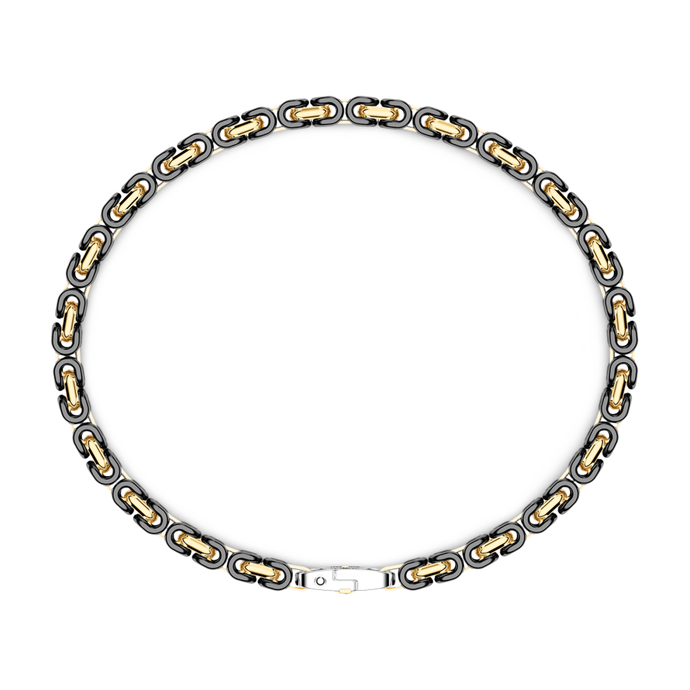 Zancan Bracciale Zancan In Oro 18kt E Ceramica Nera