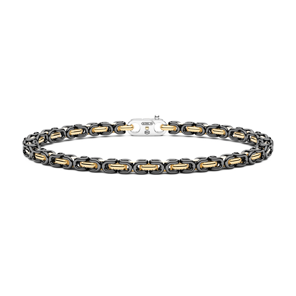 Zancan Bracciale Zancan in oro 18kt e ceramica nera