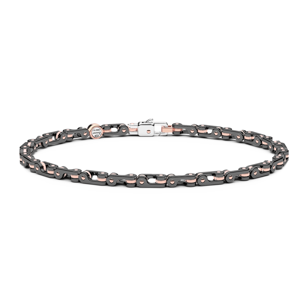 Zancan Bracciale Zancan in oro 18kt e ceramica nera