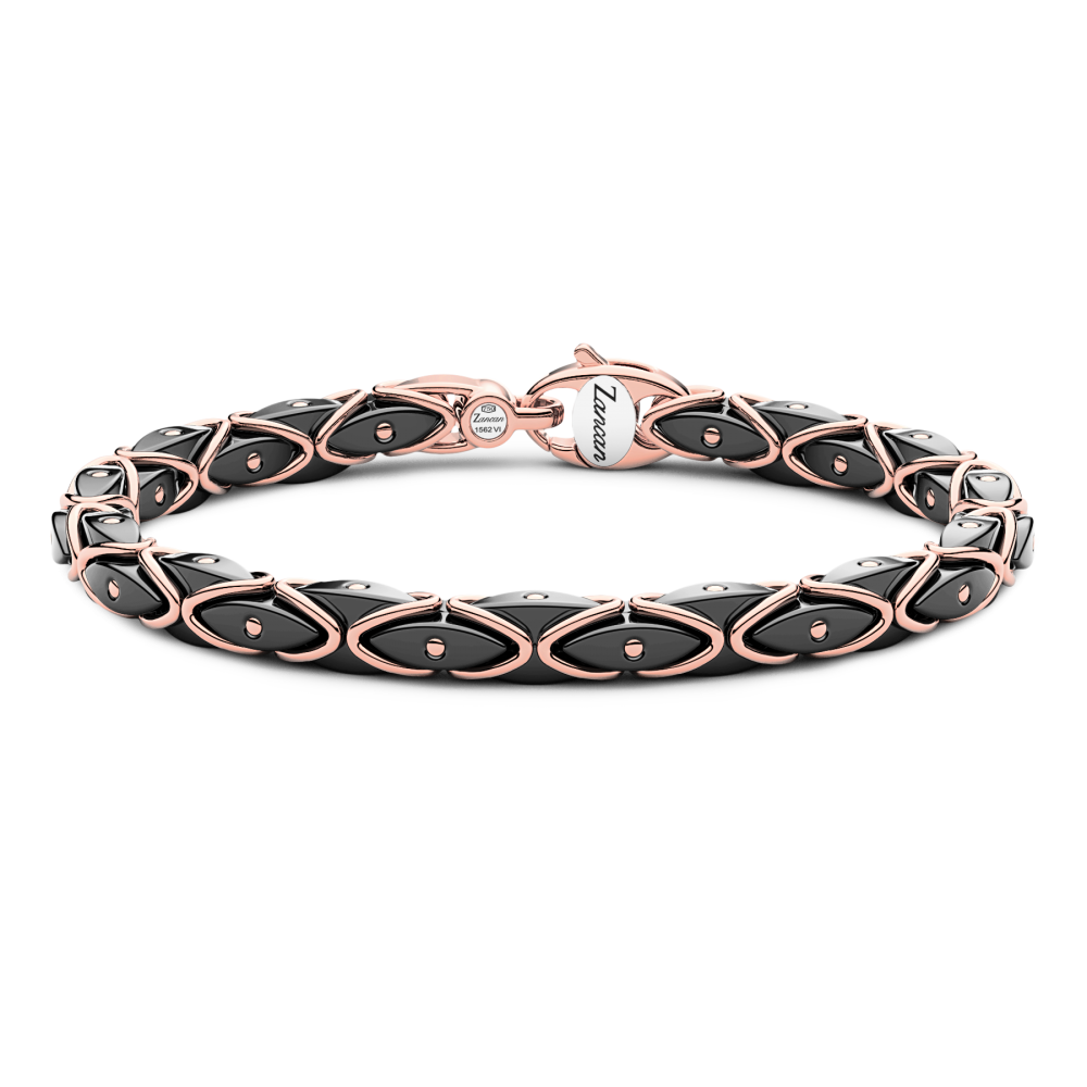 Zancan Bracciale Zancan in oro 18kt e ceramica nera