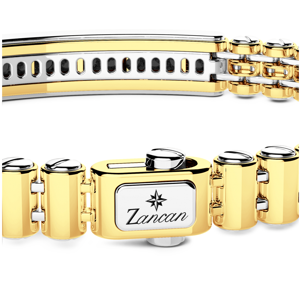 Zancan Bracciale Zancan In Oro 18kt E Diamanti Neri