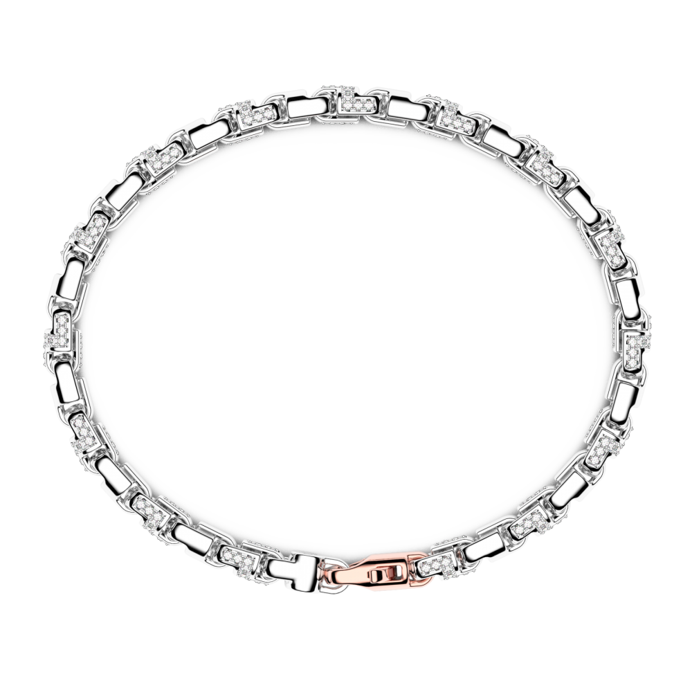 Zancan Bracciale Zancan In Oro Bianco 18kt E Diamanti