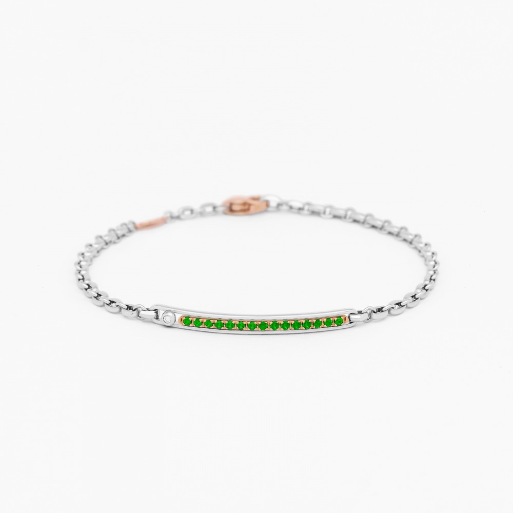 Zancan Bracciale Zancan in oro bianco con pietre preziose