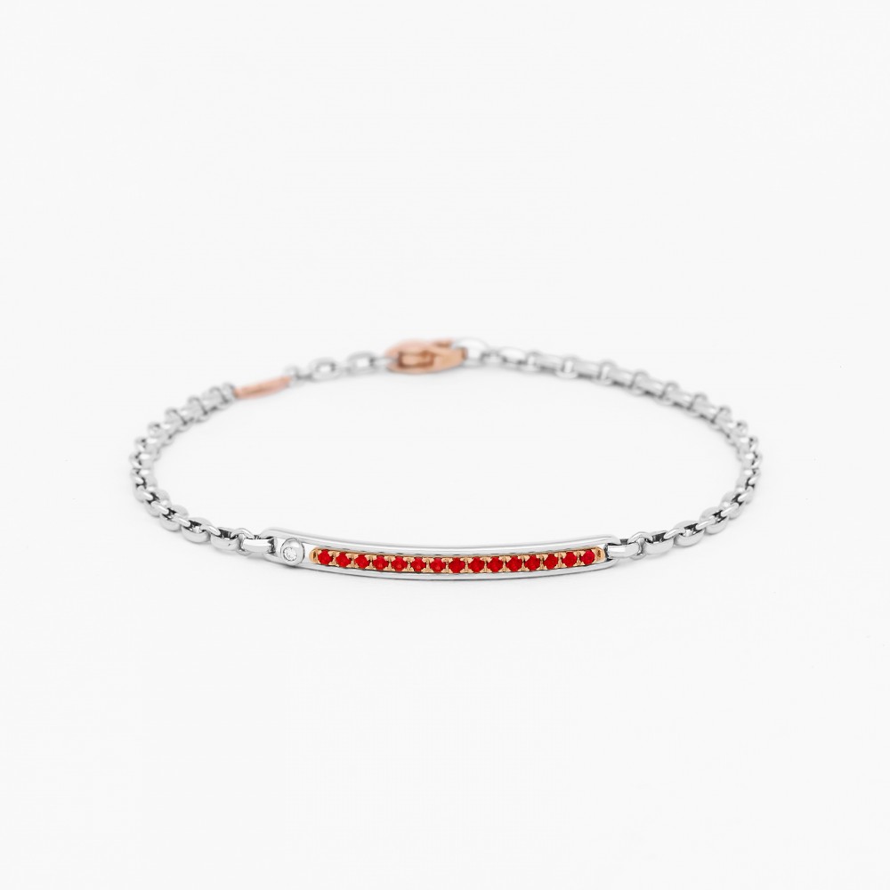 Zancan Bracciale Zancan in oro bianco con pietre preziose