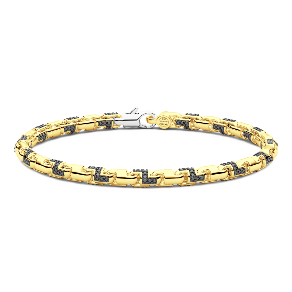 Zancan Bracciale Zancan in oro giallo 18kt e diamanti neri