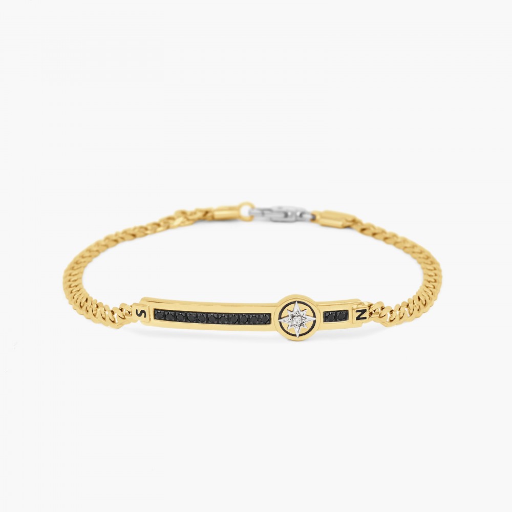 Zancan Bracciale Zancan in oro giallo con diamanti e rosa dei venti