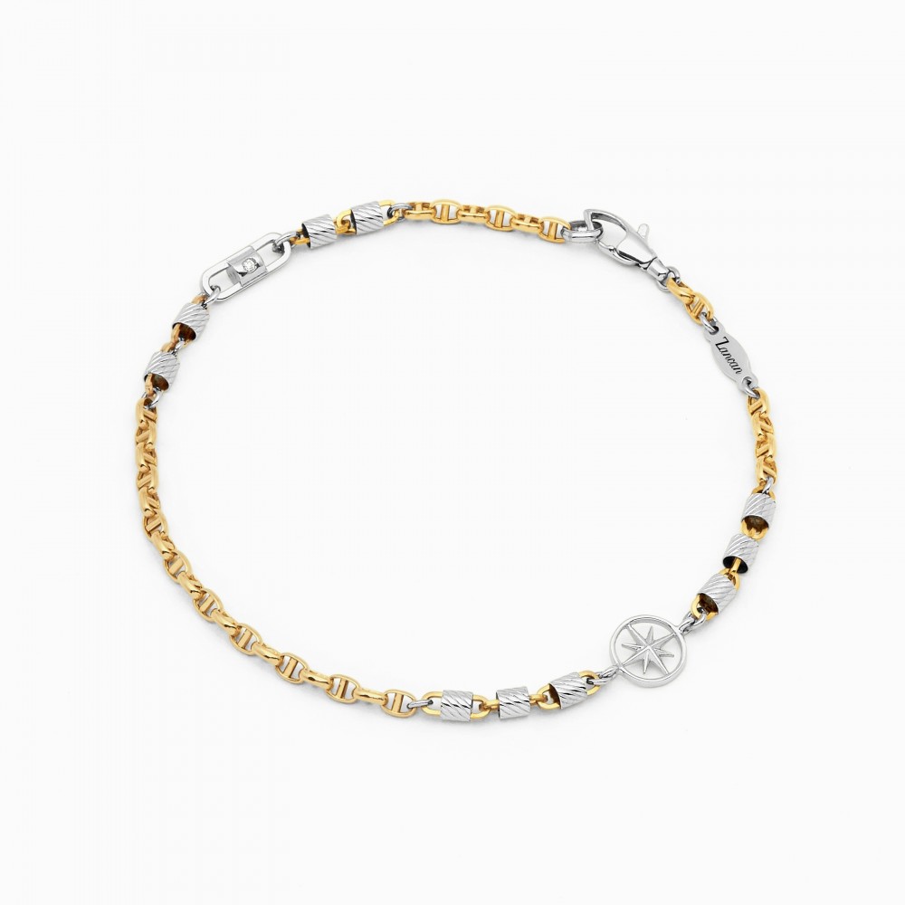 Zancan Bracciale Zancan in oro giallo e rosa dei venti