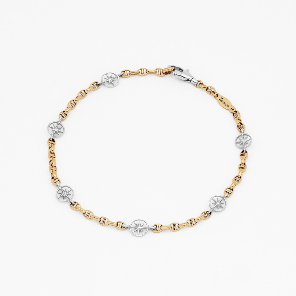 Zancan Bracciale Zancan in oro giallo e rosa dei venti