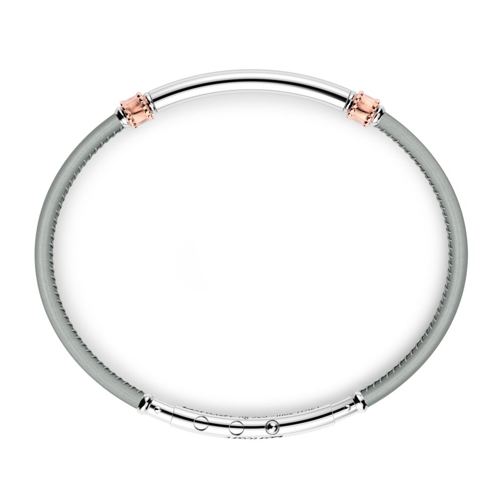 Zancan Bracciale Zancan In Pelle Naturale Con Targa In Argento